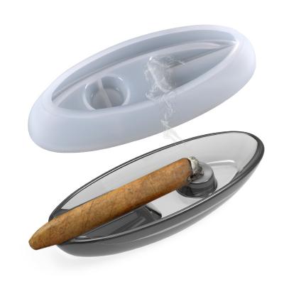 China Viable DIY Cigar Ashtray Resin Molds Boat Shape Ashtray Cigar Ashtray Mold For Jewelry Epoxy Resin Mold for sale