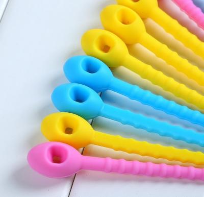 China Japanese Custom Logo Reusable Reusable Tying Cable Ties Plastic Releasable Zip Ties Wraps Adjustable Silicone Strap Tie for sale