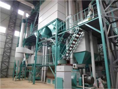 China 5TPH Animal Feed Production Line Animal Feed Making Machine for sale