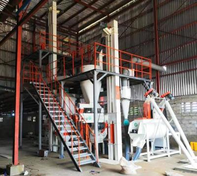 China 3-5T/H Chicken Feed Pellet Production Line 2-4mm Livestock Feed Pellet Mill for sale