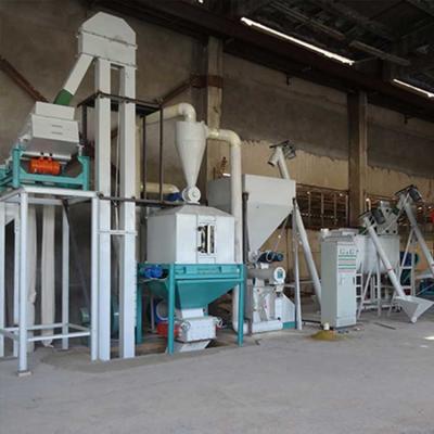 China Automatic Cattle Feed Manufacturing Plant 4-21 Ton Per Hr Animal Feed Making Machine for sale