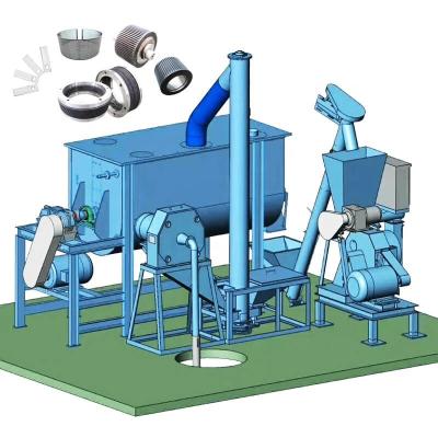 China 380V 600V Animal Feed Making Machine Horse Animal Feed Processing Equipment for sale