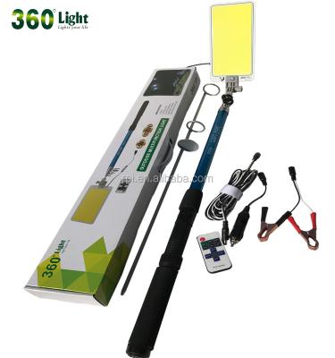 China Aluminum Alloy 800W COB LED Light 12V 4.5M Telescopic Fishing Pole LED Camping Lights for sale