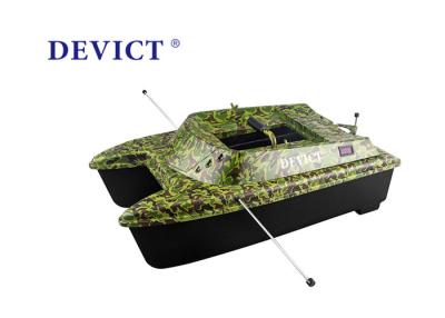 China Catamaran bait boat DEVC-308M3 , Camouflage remote control fishing bait boat Sailing Speed 1-2 M/S for sale