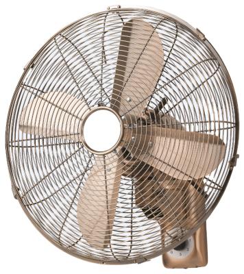 China New Design Wall Mounted Fan Vintage Cooling Oscillating Copper 12 Inch Metal Wall Mounted Fan for sale