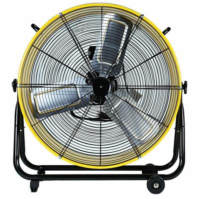 China Powerful Strong Wind 250w 24 Inch High Speed ​​Circulation Metal Air Resistant Drum Fans With CE for sale