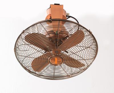 China Latest Lowest Noise and High Efficiency 360 Degree Swing Orbit Model Ceiling Fan 40cm with Solid Metal Housing Copper Color for sale