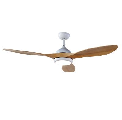 China 54 inch modern high quality modern decorative ceiling fan with luxury wood blades remote control led ceiling fans for sale