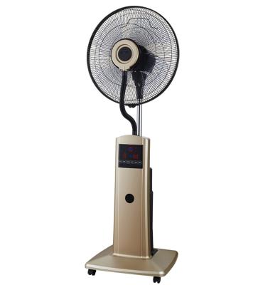 China Pedestal Stand Fan 16 Inch Indoor Home Spray Cooling Water Mist Fan With Remote Control for sale