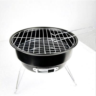 China Mini Round Grill Disposable Portable Folding Charcoal BBQ Grill Height Adjustable Outdoor Household Charcoal Grill Barbecue for sale