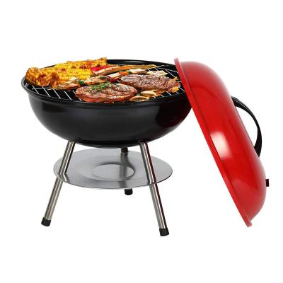 China High Quality Custom Made Easily Assembled Table Top 14 Inch Portable Mini Barbecue Charcoal Bbq Grill For Outdoor for sale