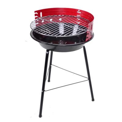 China Easily Assembled For Outdoor Patio Garden 14inch Enameled Grill Grate Round Charcoal Barbecue Grill Red for sale