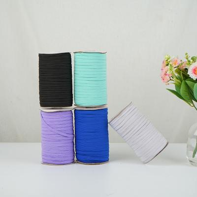 China 3mm 6mm 9mm Elastic Colors Woven Elastic Ribbon 1cmcustom Flat Elastic Band Wholesale By Roll for sale