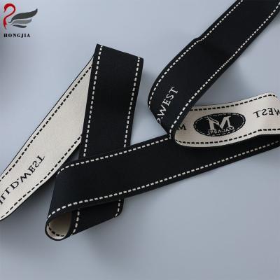 China High Quality Elastic Jacquard Elastic Waistband Custom Logo Elastic Band For Clothing for sale