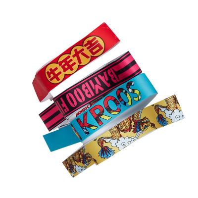 China Customized design elastic sublimation polyester webbing tape it can be elastic or non-elastic for sale