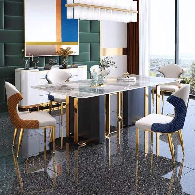 China (Size)Adjustable Nordic modern dining table and chair combination home hotel dining furniture marble dining table for sale