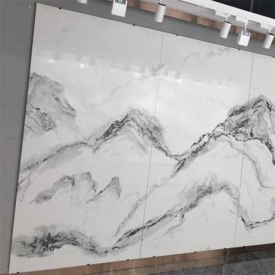 China Modern Elegant White Marble Pattern Carrara Porcelain Factory Foshan Tiles And Slabs 1200 x 2400mm for sale