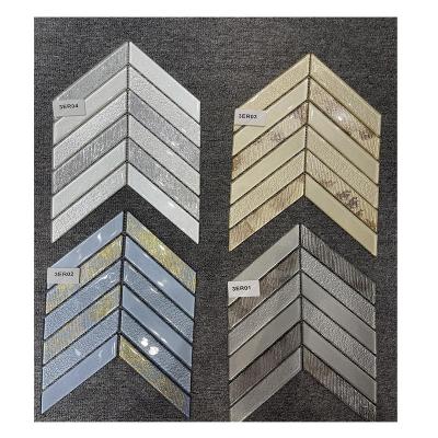 China New Design Irregular Shape Modern Effect Non Slip Glass Mosaic For Wall for sale