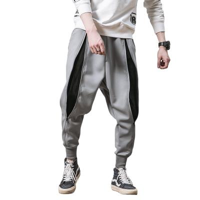 China Streetwear Zipper Front Baggy Hip Hop Joggers Harem Jogger QUICK DRY Loose Fit Pants For Man for sale