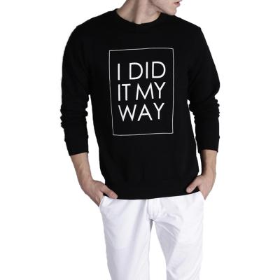 China Latest Anti-Wrinkle Loungewear Mens 100% Cotton Custom Printed Crewneck Sweatshirts for sale