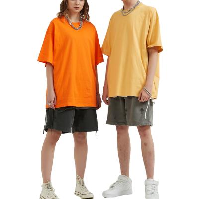 China Anti-Wrinkle Cotton High Quality Unisex Thick Men's Oversized Simple T-Shirts For Printing for sale