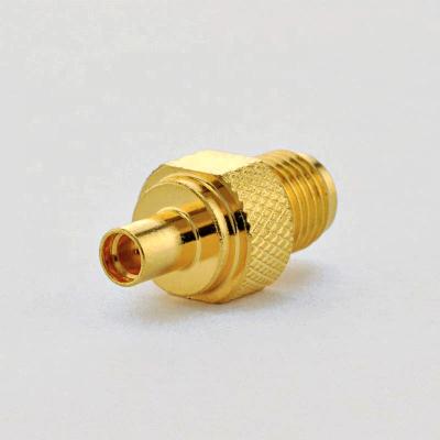 China SMA female MMCX to 6GHz RF female MMCX to SMA adapter A-SMAF-MMCXF-017 for sale