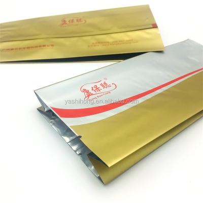 China Food Grade Vacuum Mylar Foil Moisture Proof Tea Bag Packing With Side Gusset Heat Seal for sale