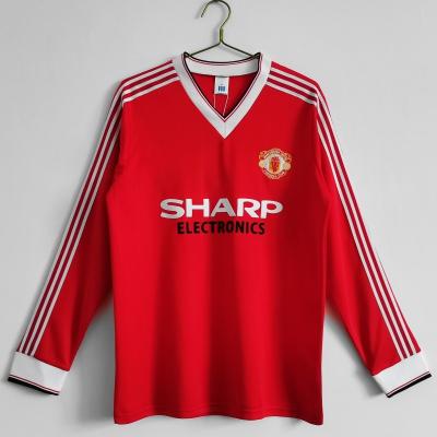 China Shirts & Tops Custom Logo Men Retro Soccer Jersey T-shirt Long Sleeve Soccer Jersey Team Club Training Jersey Football Shirt for sale