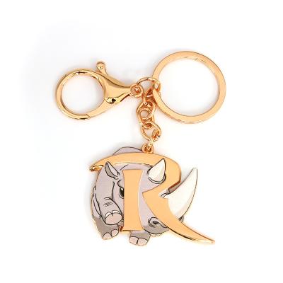 China 2021 Souvenir Gift Creative Animal Shaped New Key Chain Opens Souvenir Children's Animation Metal Key Chain for sale