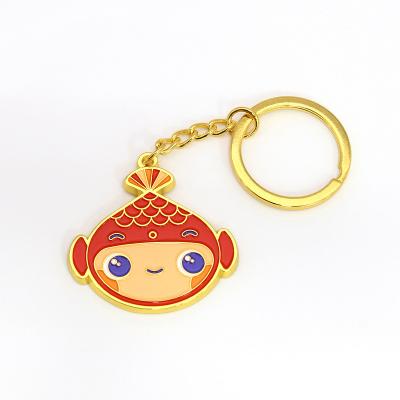 China Marine Biology Series Metal Pendant Key Chain Craft Keychain Creative Key Chain Female Bag Goldfish Souvenir Gift for sale