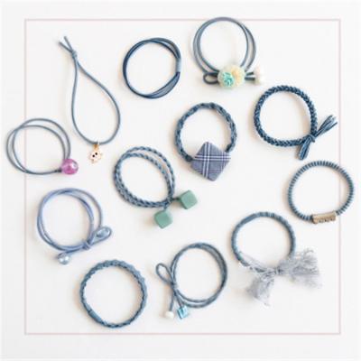 China Luxury Hair Tie Rope Scrunchie Holder Kids Hair Accessories Elastic For Girl Fashionable Designers Korean Hair Tie Bands for sale