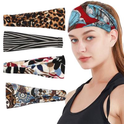 China Wholesale Wide Edge Hair Band Exercise Sun Protection Hair Band Wig Gift Headscarf Running Fitness Antiperspirant Female Yoga Border for sale