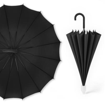 China New Design Wholesale Waterproof PVC Umbrella Outdoor Used Logo Black Custom Umbrella for sale