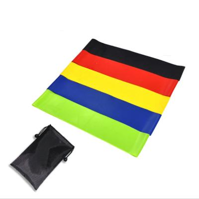 China Multifunctional Exercise Fitness Gym Yoga Band Elastic Hip Band Set With Cloth Bag for sale