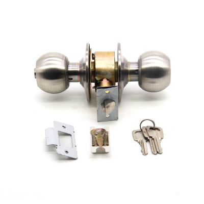 China Cylindrical American Tubular Door Lever Cerradura Pomo Chapa Cylindrical American Tubular Lever Cylinder Ball Lock Knob Lock for sale