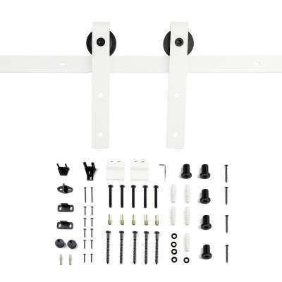 China Carbon Steel 200cm Sliding Sliding Barn Door Track Hardware Kits for sale