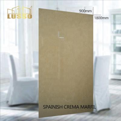 China LUSSO Ceramic High Quality SPANISH MARFIL Large Size Tile CREAM Beige Tile Acid Resistant 900x1800mm Large For Villa for sale