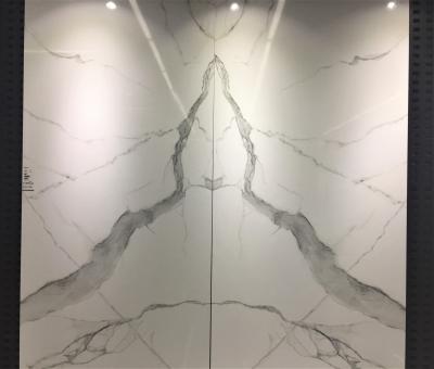 China LUSSO 1200x2400mm Carrara Size Large Format Tile Acid Resistant Ceramic Premium MAGIC WHITE Tiles For Villa for sale