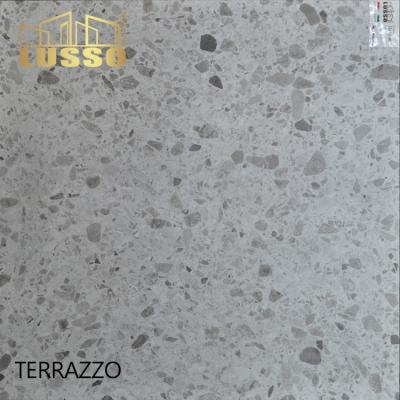 China LUSSO Gray Mosaic Flooring Full Body Porcelain Tile 600x600mm Non-slip Exquisite Acid Resistant Ceramic Color For Home for sale