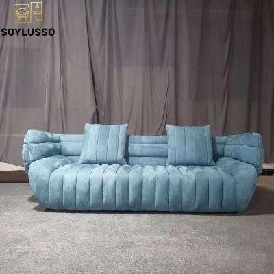 China Removable Blue Color Banana Shaped Cover Removable Living Room Sofa Couch Chair Sofa Contemporary Modern Home Furniture For Apartment for sale