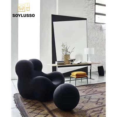 China Cover Foshan factory direct sale original simple minimalist simple chair with ball home leisure lazy lounge chair for reading room for sale