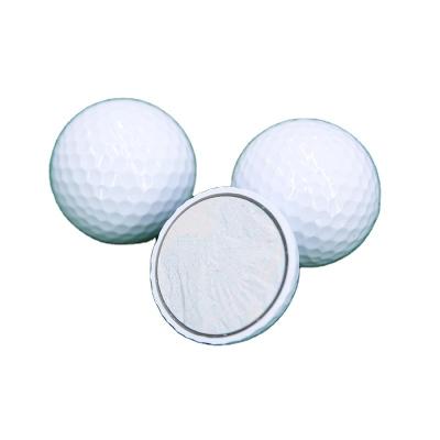 China High quality custom logo 3 layer Surlyn rubber+logo dimple 392/332 golf ball surlyn material 392/332 for competition for sale