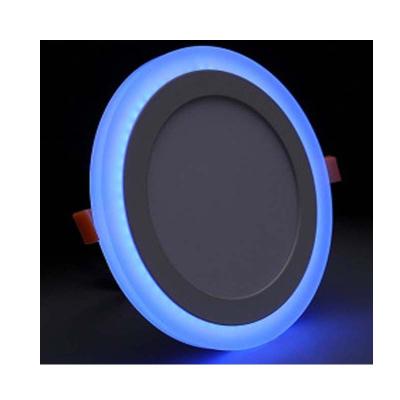 China Factory supply modern double color led panel light ceiling recessed round panel light 3+3W 6+3W 12+4W 18+6W for sale