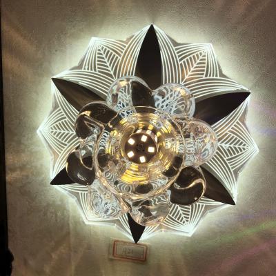 China New Modern Pattern Crystal Spot Light 140mm Double Color Lights With 3 Switches for sale