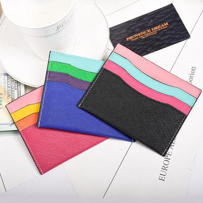 China Fashion Luxury Women Leather Wallet Beautiful Card Holder Card Holder Multicolor Leather Wallet for sale