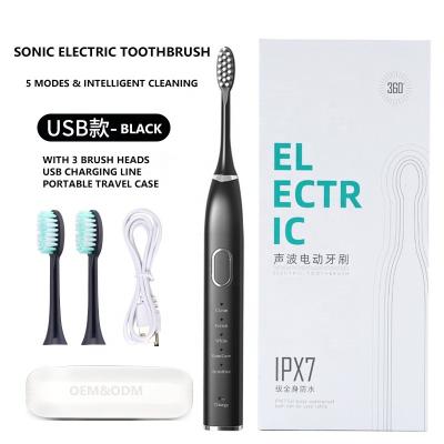 China Teeth Cleaning Best Price Electric Toothbrush Smart Portable Toothbrush Oral Care With 3 Brush Heads for sale