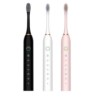 China Teeth Cleaning Ipx7 Waterproof Usb Sonic Electric Rechargeable Smart Ultrasonic Electronic Toothbrush for sale