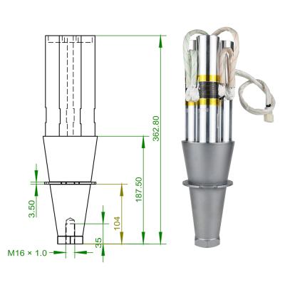 China Factory Lingke ultrasonic transducer 15khz 3200w china plastic welding transducer for sale