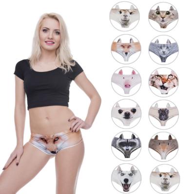 China Cute Antibacterial Animal Prints Women Underwear Ladies Thongs Seamless Panties Child Plus Size Pants Ladies Cotton Panties for sale