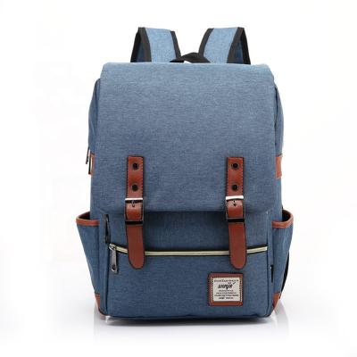 China Comfortable Canvas Men's Canvas College Student Rucksacks Travel Backpack Casual Rucksacks Male Laptop Bags Women Bags for sale